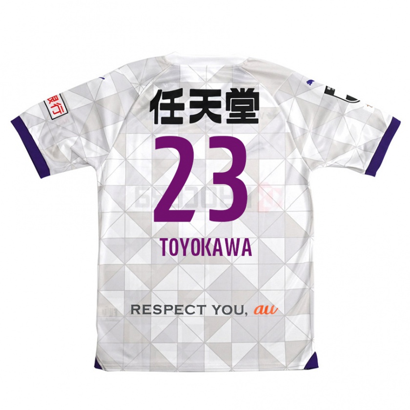 Kandiny Mujer Camiseta Yuta Toyokawa #23 Blanco Morado 2ª Equipación 2024/25 La Camisa Chile