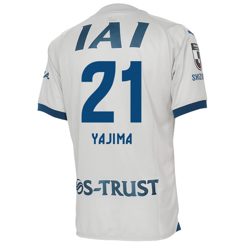 Kandiny Mujer Camiseta Shinya Yajima #21 Blanco Azul 2ª Equipación 2024/25 La Camisa Chile