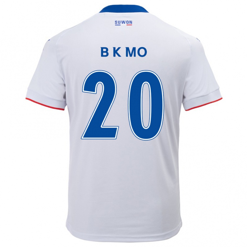 Kandiny Mujer Camiseta Kyung-Bin Mo #20 Blanco Azul 2ª Equipación 2024/25 La Camisa Chile