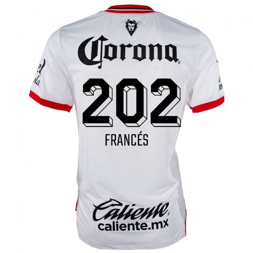 Kandiny Mujer Camiseta Lenin Francés #202 Blanco Rojo 2ª Equipación 2024/25 La Camisa Chile