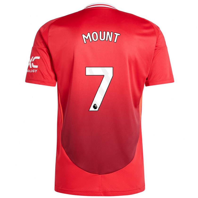 Kandiny Niño Camiseta Mason Mount #7 Rojo Brillante 1ª Equipación 2024/25 La Camisa Chile