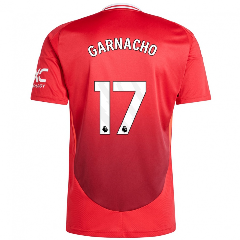 Kandiny Niño Camiseta Alejandro Garnacho #17 Rojo Brillante 1ª Equipación 2024/25 La Camisa Chile