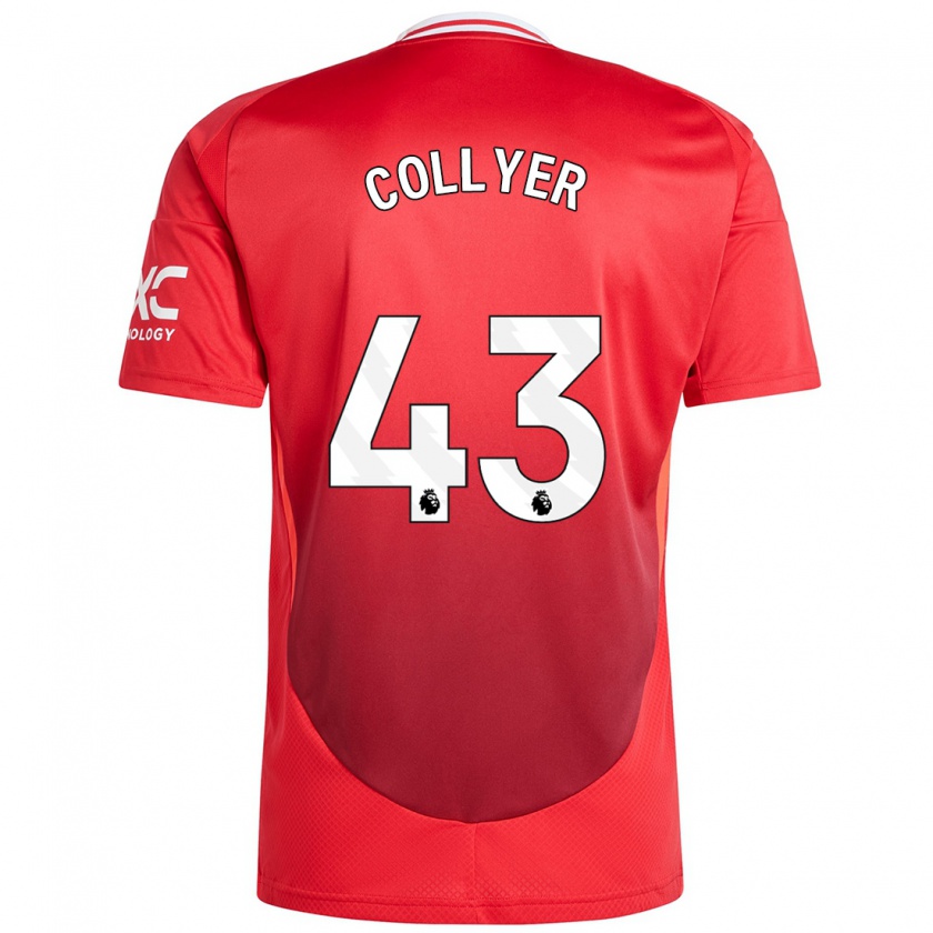 Kandiny Niño Camiseta Toby Collyer #43 Rojo Brillante 1ª Equipación 2024/25 La Camisa Chile