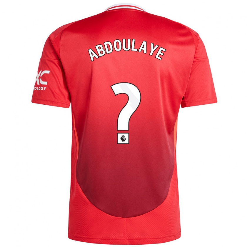 Kandiny Niño Camiseta Douka Abdoulaye #0 Rojo Brillante 1ª Equipación 2024/25 La Camisa Chile