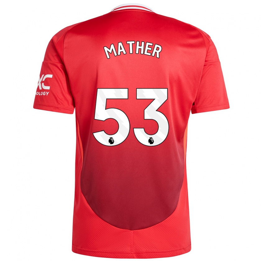 Kandiny Niño Camiseta Sam Mather #53 Rojo Brillante 1ª Equipación 2024/25 La Camisa Chile