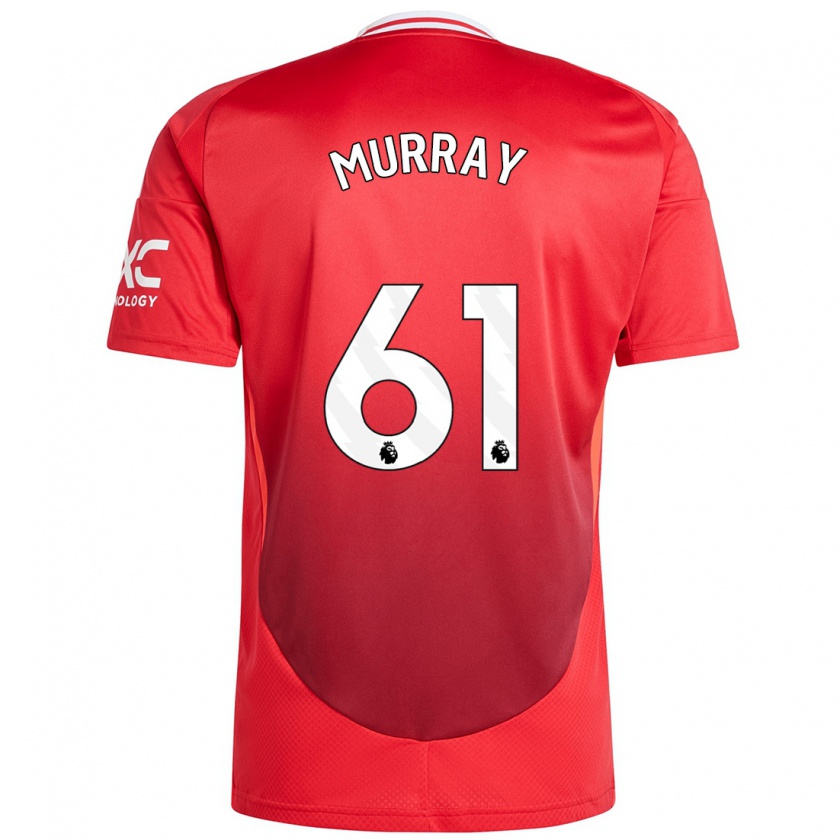 Kandiny Niño Camiseta Sam Murray #61 Rojo Brillante 1ª Equipación 2024/25 La Camisa Chile