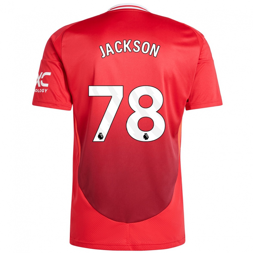 Kandiny Niño Camiseta Louis Jackson #78 Rojo Brillante 1ª Equipación 2024/25 La Camisa Chile