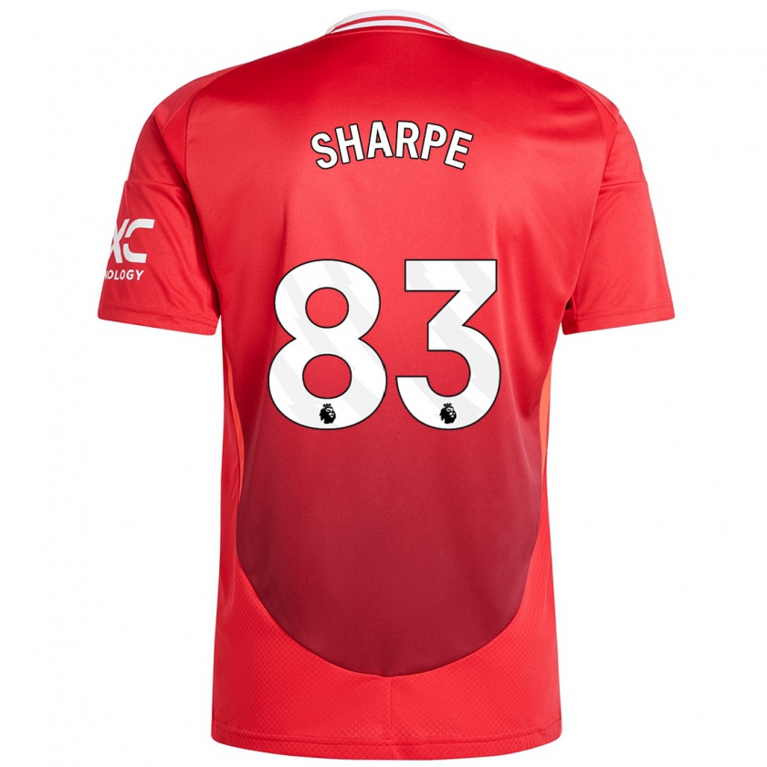 Kandiny Niño Camiseta Malachi Sharpe #83 Rojo Brillante 1ª Equipación 2024/25 La Camisa Chile