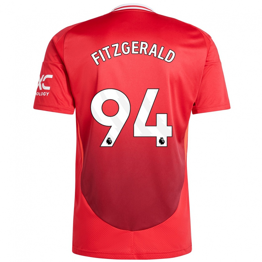 Kandiny Niño Camiseta Jayce Fitzgerald #94 Rojo Brillante 1ª Equipación 2024/25 La Camisa Chile