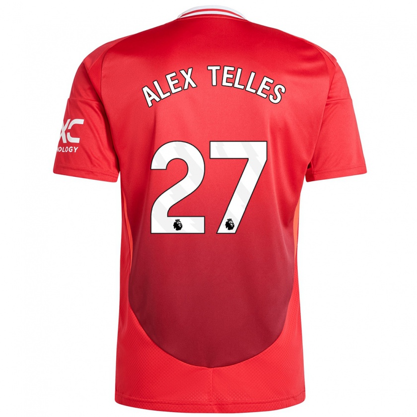 Kandiny Niño Camiseta Alex Nicolao Telles #27 Rojo Brillante 1ª Equipación 2024/25 La Camisa Chile