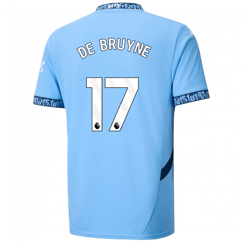 Kandiny Niño Camiseta Kevin De Bruyne #17 Azul Marino 1ª Equipación 2024/25 La Camisa Chile