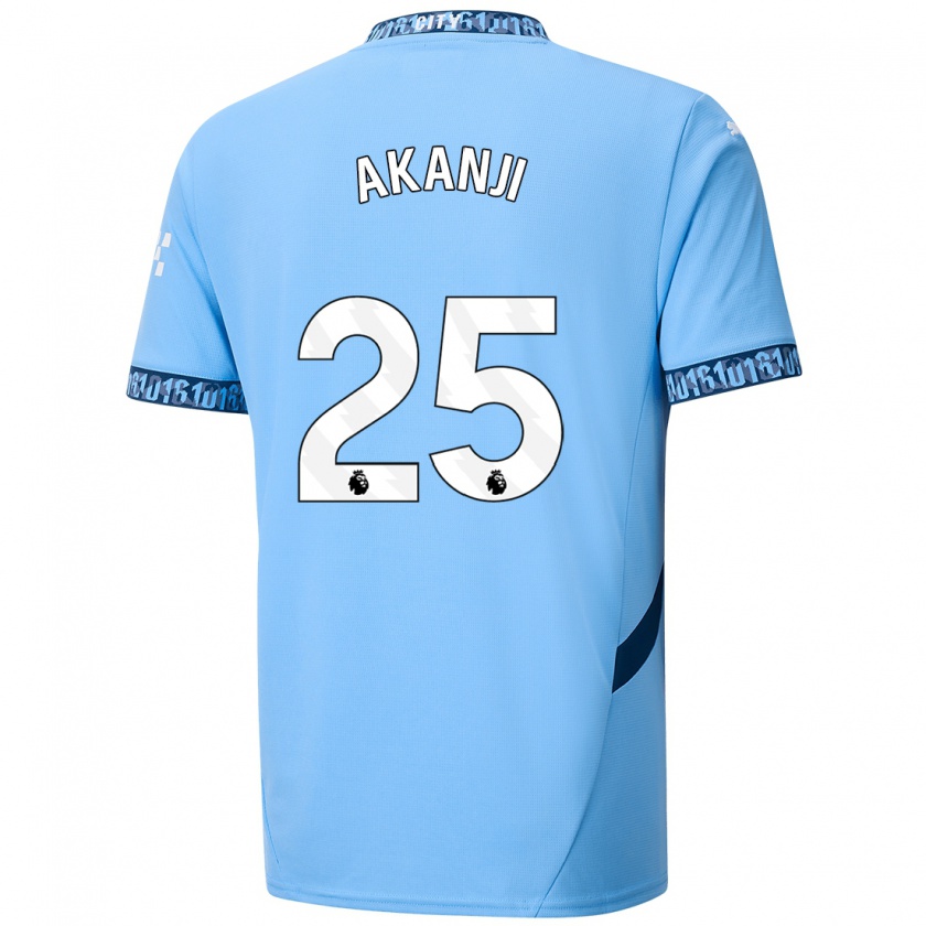 Kandiny Niño Camiseta Manuel Akanji #25 Azul Marino 1ª Equipación 2024/25 La Camisa Chile