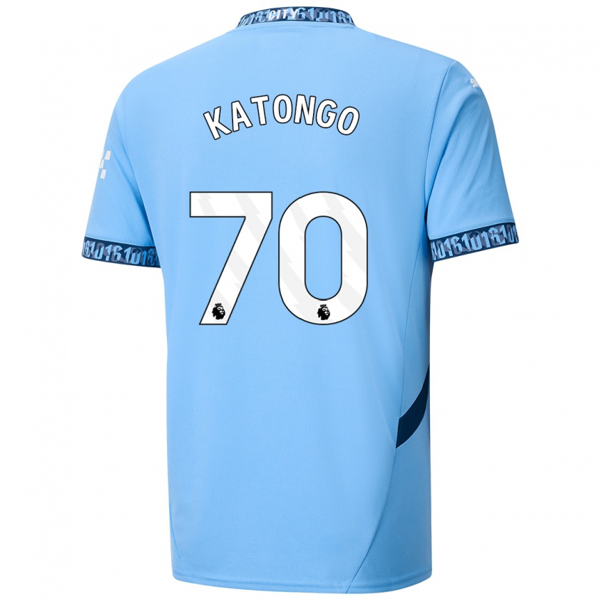 Kandiny Niño Camiseta Jadel Katongo #70 Azul Marino 1ª Equipación 2024/25 La Camisa Chile