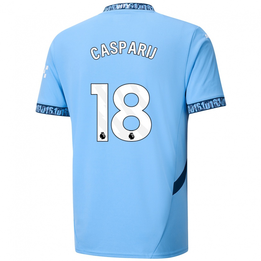 Kandiny Niño Camiseta Kerstin Casparij #18 Azul Marino 1ª Equipación 2024/25 La Camisa Chile