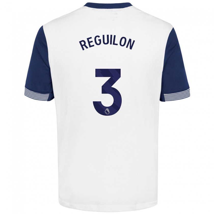 Kandiny Niño Camiseta Sergio Reguilón #3 Blanco Azul 1ª Equipación 2024/25 La Camisa Chile