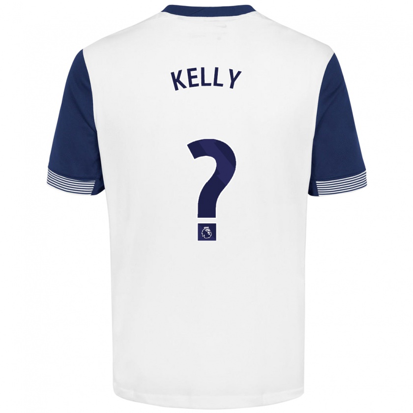 Kandiny Niño Camiseta Kyle Kelly #0 Blanco Azul 1ª Equipación 2024/25 La Camisa Chile