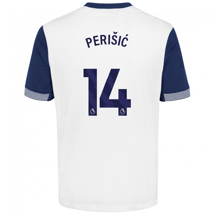 Kandiny Niño Camiseta Ivan Perisic #14 Blanco Azul 1ª Equipación 2024/25 La Camisa Chile