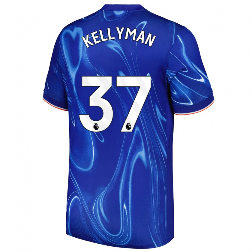 Kandiny Niño Camiseta Omari Kellyman #37 Azul Blanco 1ª Equipación 2024/25 La Camisa Chile