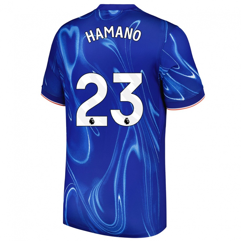 Kandiny Niño Camiseta Maika Hamano #23 Azul Blanco 1ª Equipación 2024/25 La Camisa Chile