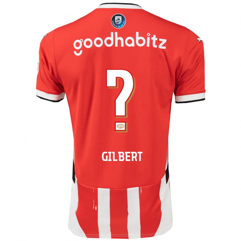 Kandiny Niño Camiseta Dantaye Gilbert #0 Rojo Blanco 1ª Equipación 2024/25 La Camisa Chile