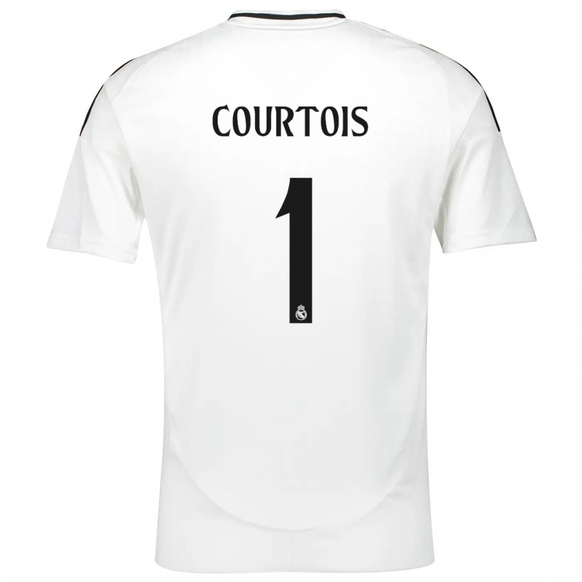 Kandiny Niño Camiseta Thibaut Courtois #1 Blanco 1ª Equipación 2024/25 La Camisa Chile