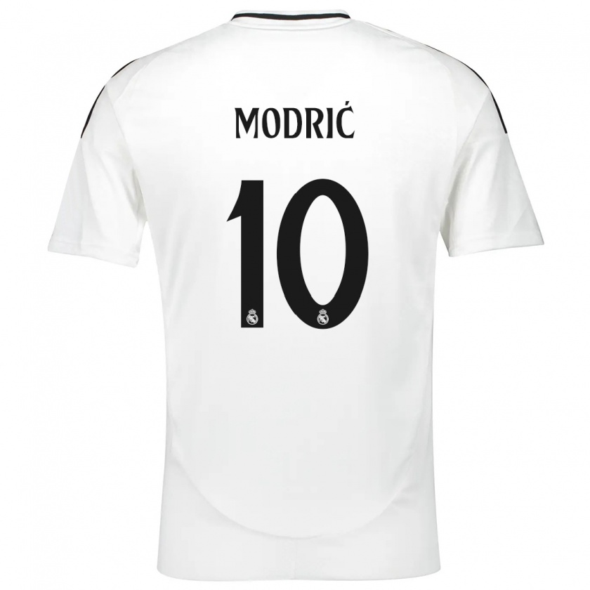 Kandiny Niño Camiseta Luka Modric #10 Blanco 1ª Equipación 2024/25 La Camisa Chile