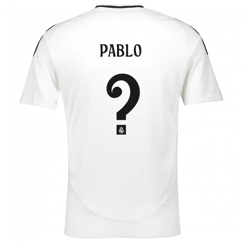 Kandiny Niño Camiseta Pablo Ramón #0 Blanco 1ª Equipación 2024/25 La Camisa Chile