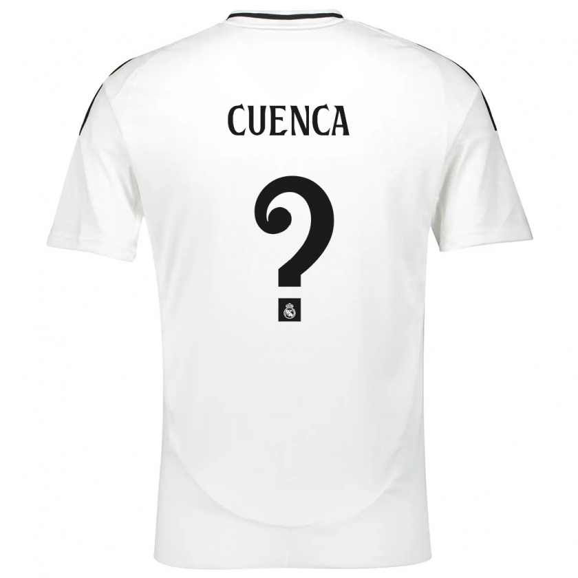 Kandiny Niño Camiseta David Cuenca #0 Blanco 1ª Equipación 2024/25 La Camisa Chile