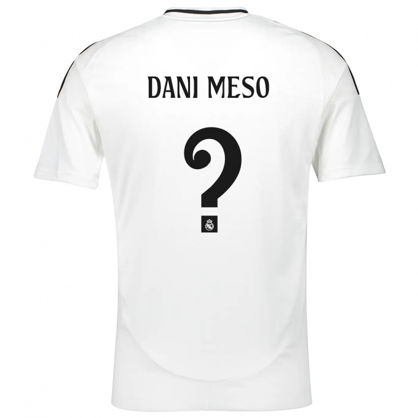 Kandiny Niño Camiseta Dani Meso #0 Blanco 1ª Equipación 2024/25 La Camisa Chile