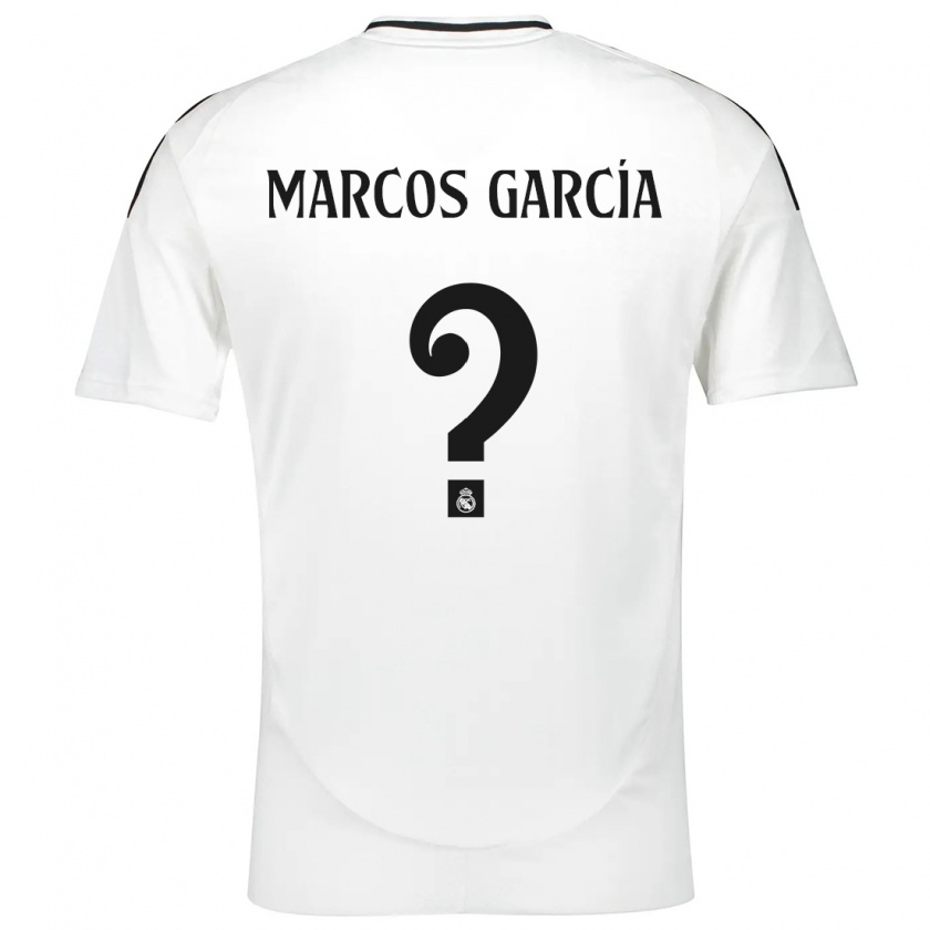 Kandiny Niño Camiseta Marcos García #0 Blanco 1ª Equipación 2024/25 La Camisa Chile