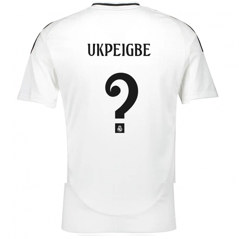 Kandiny Niño Camiseta Melvin Ukpeigbe #0 Blanco 1ª Equipación 2024/25 La Camisa Chile