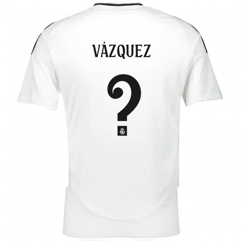 Kandiny Niño Camiseta Erik Vázquez #0 Blanco 1ª Equipación 2024/25 La Camisa Chile