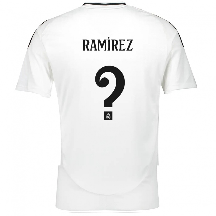 Kandiny Niño Camiseta Izan Ramírez #0 Blanco 1ª Equipación 2024/25 La Camisa Chile