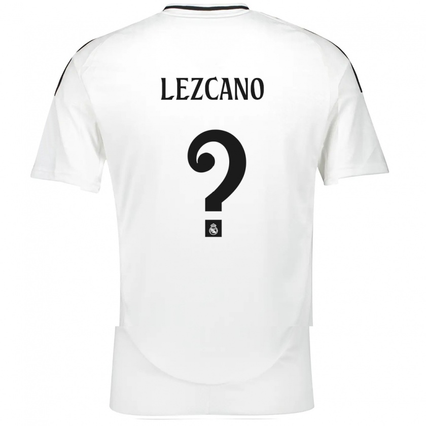 Kandiny Niño Camiseta Álvaro Lezcano #0 Blanco 1ª Equipación 2024/25 La Camisa Chile