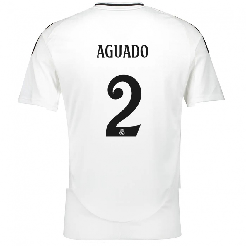 Kandiny Niño Camiseta Lorenzo Aguado #2 Blanco 1ª Equipación 2024/25 La Camisa Chile