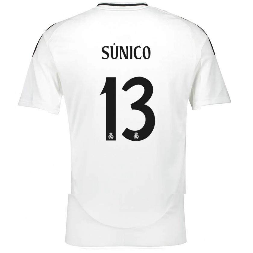 Kandiny Niño Camiseta Guille Súnico #13 Blanco 1ª Equipación 2024/25 La Camisa Chile