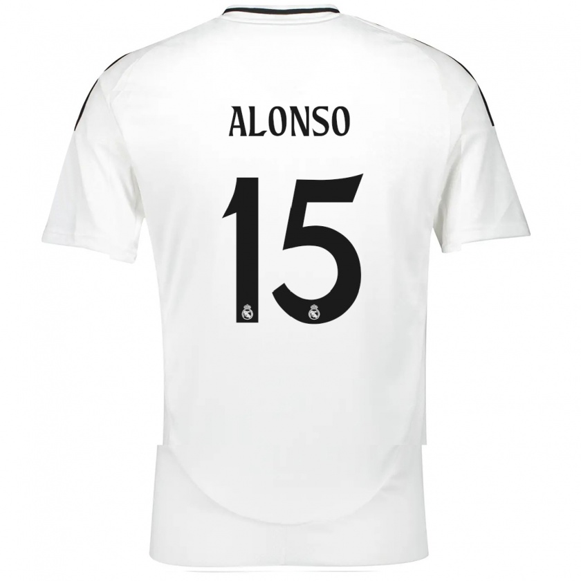 Kandiny Niño Camiseta Borja Alonso #15 Blanco 1ª Equipación 2024/25 La Camisa Chile