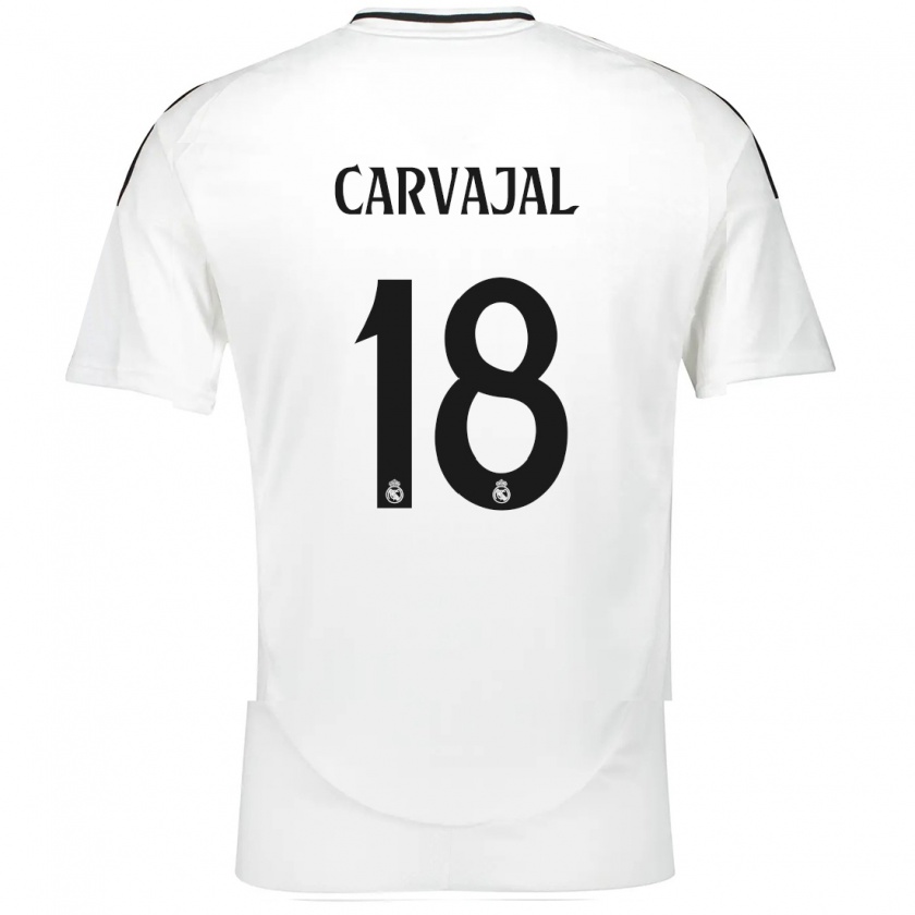 Kandiny Niño Camiseta Ángel Carvajal #18 Blanco 1ª Equipación 2024/25 La Camisa Chile