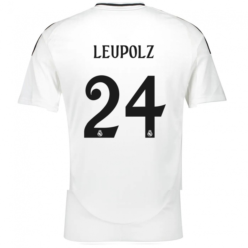 Kandiny Niño Camiseta Melanie Leupolz #24 Blanco 1ª Equipación 2024/25 La Camisa Chile