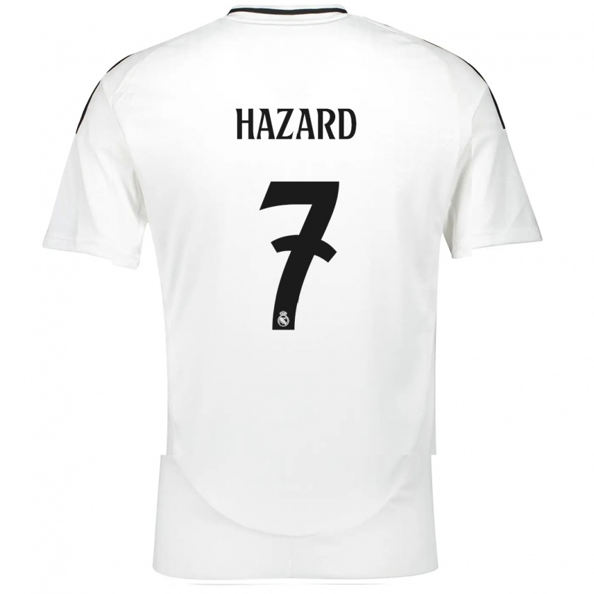 Kandiny Niño Camiseta Eden Hazard #7 Blanco 1ª Equipación 2024/25 La Camisa Chile