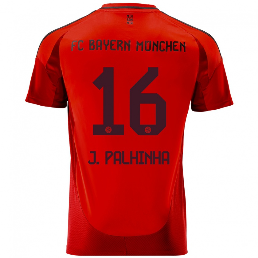 Kandiny Niño Camiseta João Palhinha #16 Rojo 1ª Equipación 2024/25 La Camisa Chile