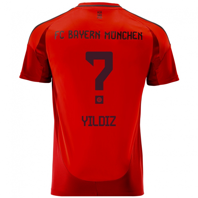 Kandiny Niño Camiseta Veis Yildiz #0 Rojo 1ª Equipación 2024/25 La Camisa Chile