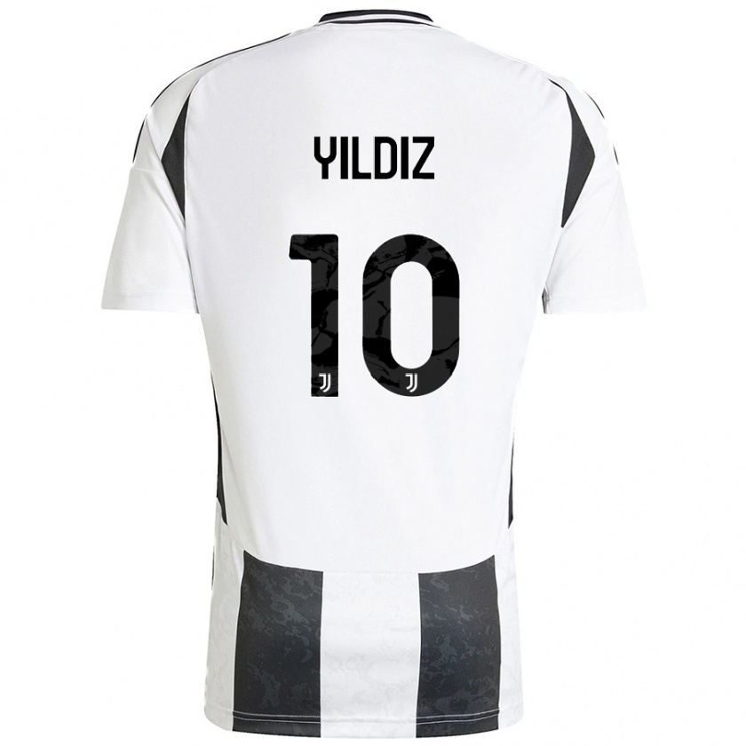 Kandiny Niño Camiseta Kenan Yıldız #10 Blanco Negro 1ª Equipación 2024/25 La Camisa Chile