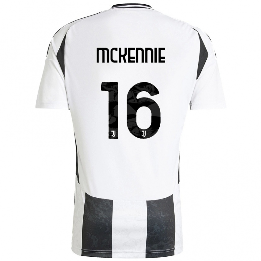 Kandiny Niño Camiseta Weston Mckennie #16 Blanco Negro 1ª Equipación 2024/25 La Camisa Chile