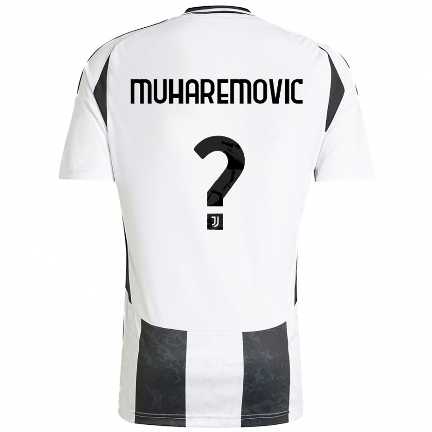 Kandiny Niño Camiseta Tarik Muharemovic #0 Blanco Negro 1ª Equipación 2024/25 La Camisa Chile