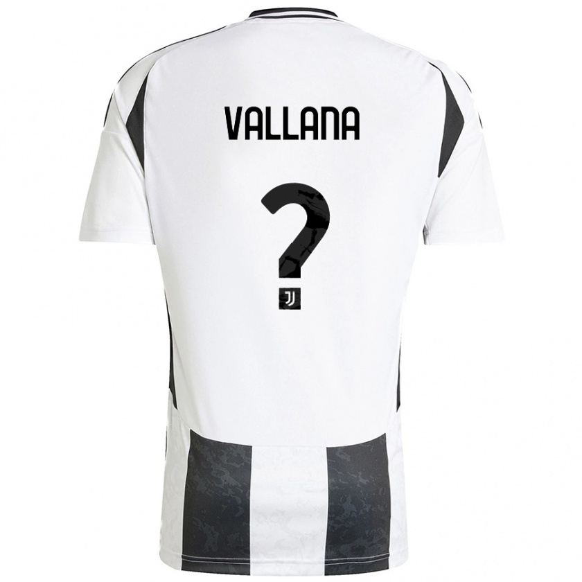 Kandiny Niño Camiseta Edoardo Vallana #0 Blanco Negro 1ª Equipación 2024/25 La Camisa Chile