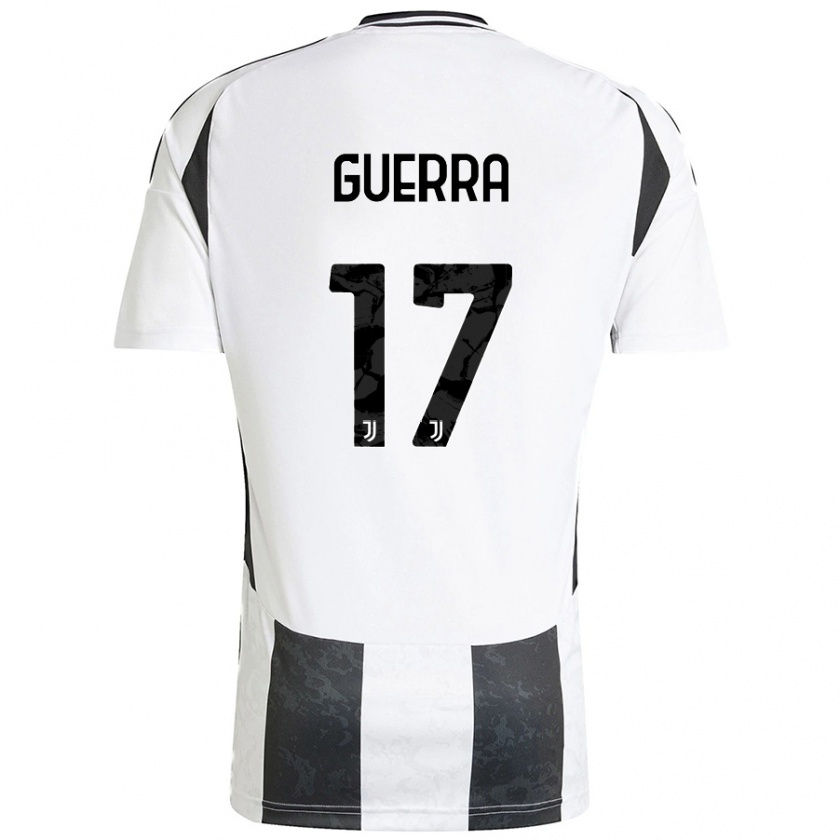 Kandiny Niño Camiseta Simone Guerra #17 Blanco Negro 1ª Equipación 2024/25 La Camisa Chile