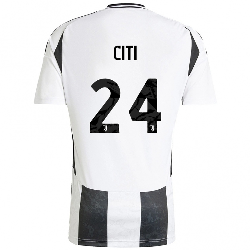 Kandiny Niño Camiseta Alessandro Citi #24 Blanco Negro 1ª Equipación 2024/25 La Camisa Chile