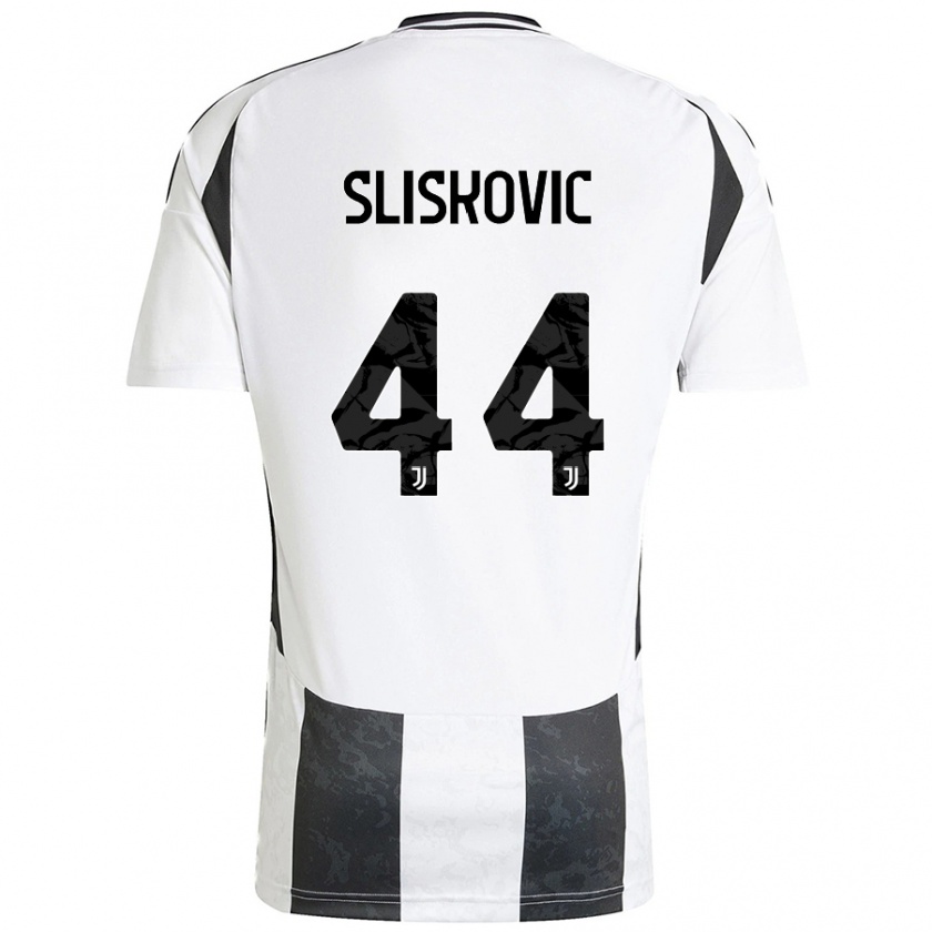 Kandiny Niño Camiseta Gloria Slišković #44 Blanco Negro 1ª Equipación 2024/25 La Camisa Chile