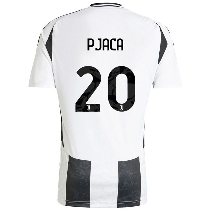 Kandiny Niño Camiseta Marko Pjaca #20 Blanco Negro 1ª Equipación 2024/25 La Camisa Chile